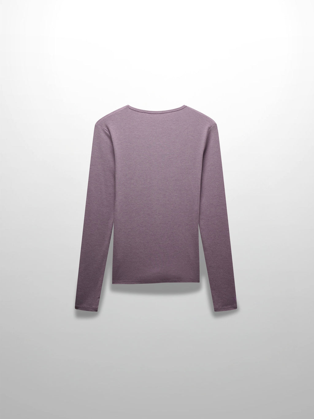 RIBBED HIGH V TEE LS-LIGHT PURPLE-1