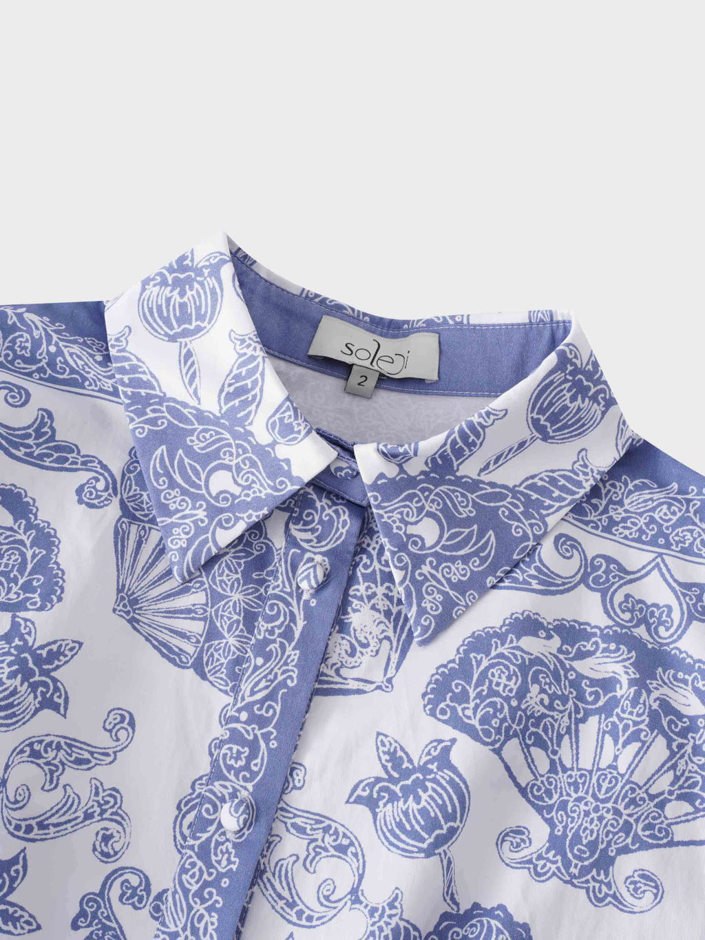 Royal Damask Dress-Blue-4