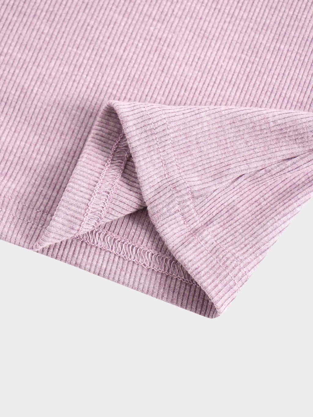RIBBED HIGH V TEE LS-LIGHT PURPLE-4