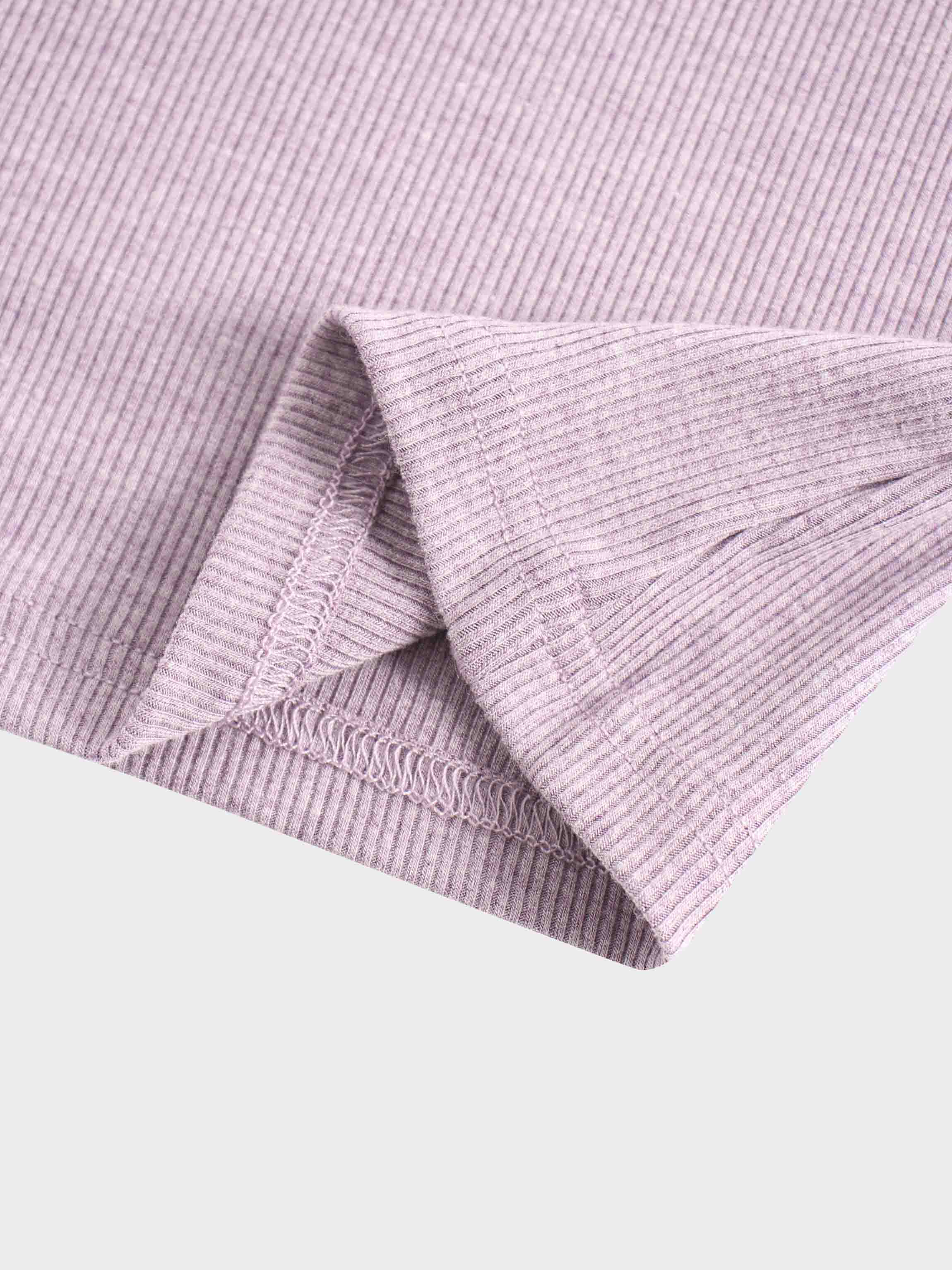 RIBBED HIGH V TEE LS-LIGHT PURPLE-4
